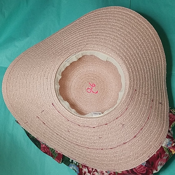 Floral floppy beach hat - Picture 2 of 12